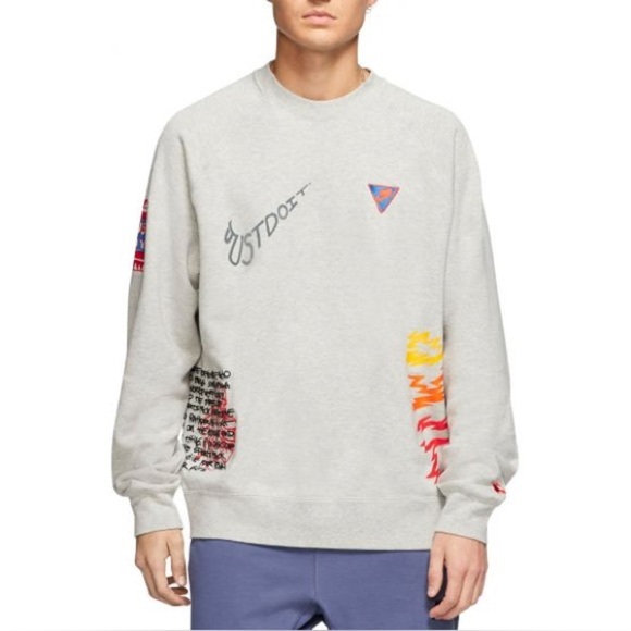 Nike Scribble Graffiti Giraffe Writing Crew Neck XL - Picture 4 of 16